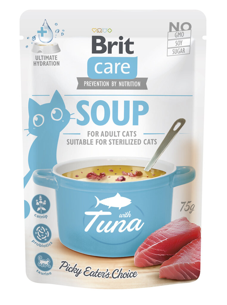 Tuunikalasupp kassidele Brit Care Soup with Tuna, 75g hind ja info | Konservid kassidele | kaup24.ee
