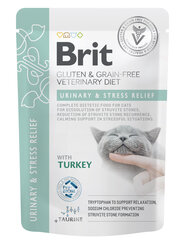 Brit Urinary and Stress Relief с индейкой, 85 г цена и информация | Кошачьи консервы | kaup24.ee