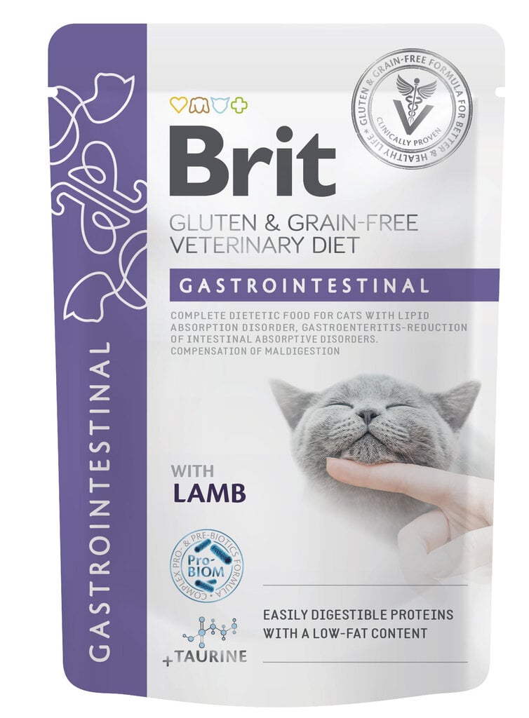Märgtoit kassidele Brit Veterinary Diet Gastrointestinal, 85g hind ja info | Konservid kassidele | kaup24.ee