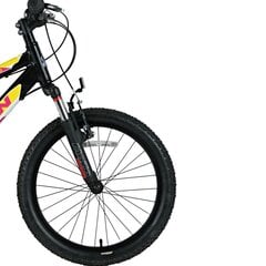 Linnaratas Bisan KDX2600 20", must/kollane цена и информация | Велосипеды | kaup24.ee