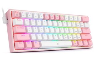 Redragon K617-RGB Pink hind ja info | Klaviatuurid | kaup24.ee