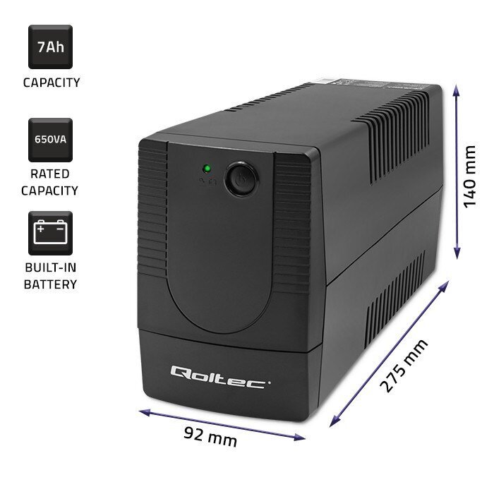 Qoltec 53772 hind ja info | Puhvertoiteallikad (UPS) | kaup24.ee