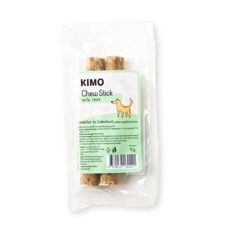 Kimo naturaalne närimispulk maoga 12cm 2tk 70g цена и информация | Maiustused koertele | kaup24.ee