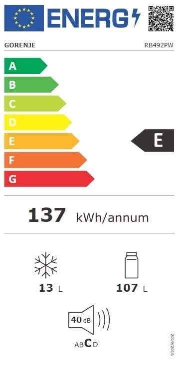 Gorenje RB492PW hind ja info | Külmkapid | kaup24.ee