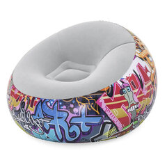 Надувное кресло Bestway Inflate-A-Chair Graffi, 112x112x66cm цена и информация | Надувные и пляжные товары | kaup24.ee