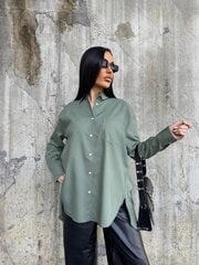 Oversize särk naistele, khaki hind ja info | Naiste pluusid, särgid | kaup24.ee