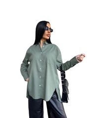 Рубашка оверсайз цвета хаки цена и информация | Женские блузки, рубашки | kaup24.ee