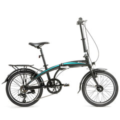 Kokkupandav jalgratas Bisan 20 FX3500 TRN (PR10010251), must/sinine цена и информация | Велосипеды | kaup24.ee