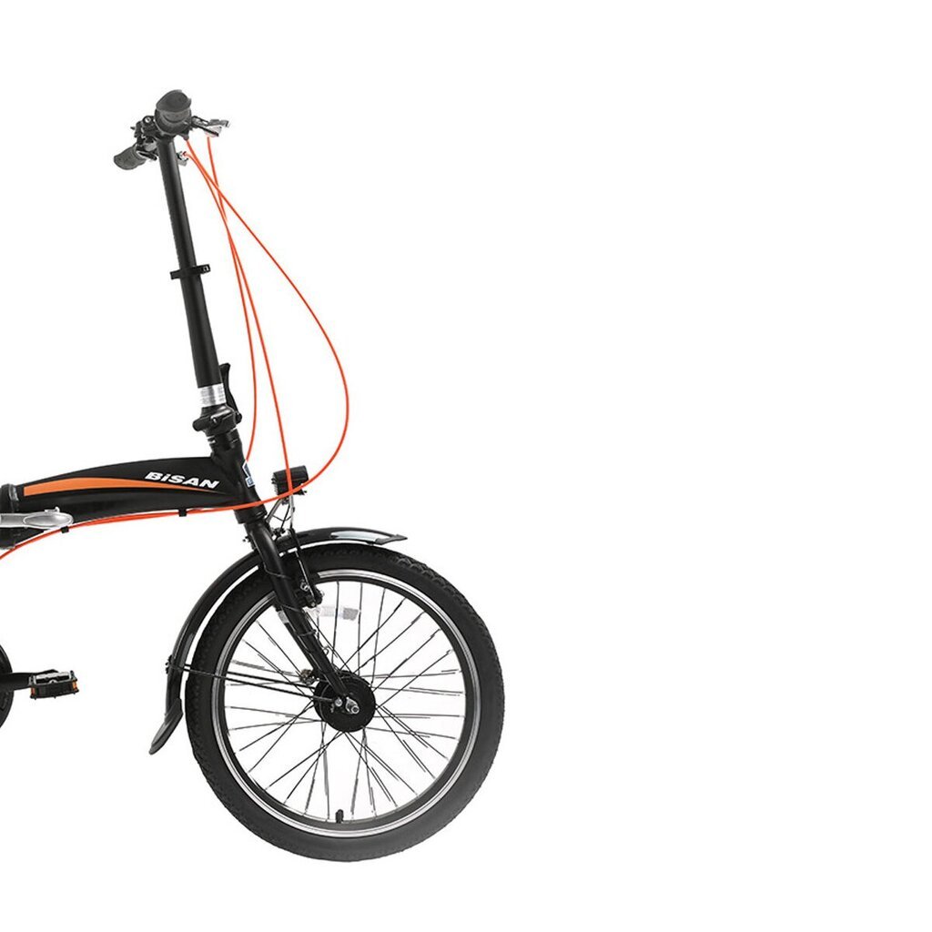 Kokkupandav jalgratas Bisan 20 FX3500 TRN (PR10010251), must/oranž hind ja info | Jalgrattad | kaup24.ee