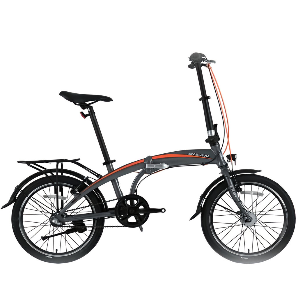 Kokkupandav jalgratas Bisan 20 FX3500 NX3 (PR10010408), hall/oranž цена и информация | Jalgrattad | kaup24.ee
