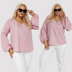 Suures suuruses pluus naistele Liza, roosa hind ja info | Naiste pluusid, särgid | kaup24.ee