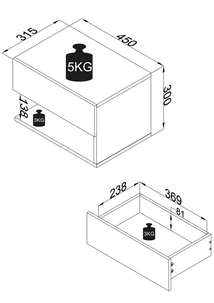 Öökapp Usal XL 45, valge hind ja info | Öökapid | kaup24.ee