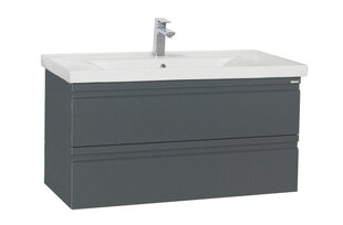 Vannitoakomplekt Silora XL, hall цена и информация | Шкафчики для ванной | kaup24.ee