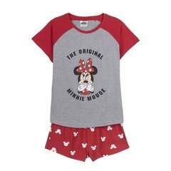 Летняя пижама Minnie Mouse, красная / серая цена и информация | Женские пижамы, ночнушки | kaup24.ee