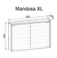 Seinavitriin Mandosa XL, valge hind ja info | Vitriinkapid | kaup24.ee