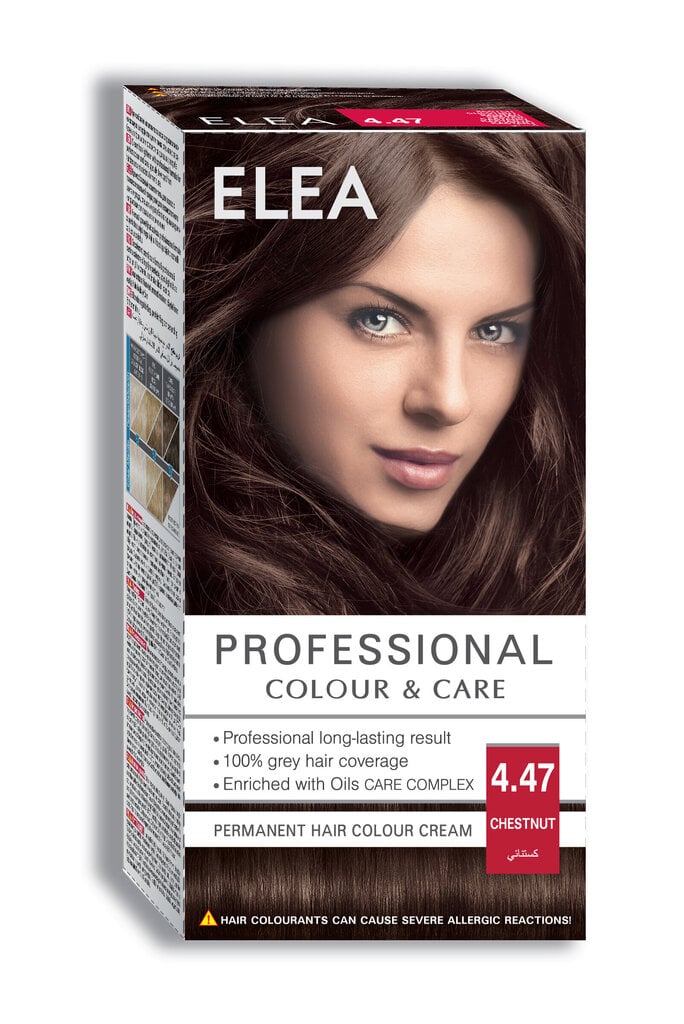 Juuksevärv Elea Professional Colour&Care 4.47 Chestnut, 123 ml hind ja info | Juuksevärvid | kaup24.ee