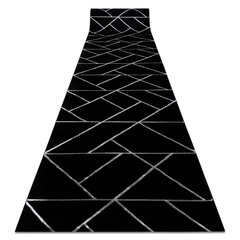 бегун EMERALD эксклюзивный 7543 гламур, стильный геометричес черный / бряный 80 cm цена и информация | Коврики | kaup24.ee