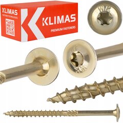 Puidukruvid Torx 8x240 mm, lamedad, Klimas Wkcp hind ja info | Kinnitusvahendid | kaup24.ee