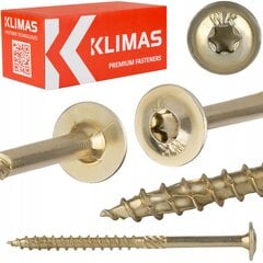 Puidukruvid Torx 8x220 mm, lamedad, Klimas Wkcp цена и информация | Для укрепления | kaup24.ee