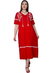 Яркое красное платье с орнаментом C709-RA-42 цена и информация | Платья | kaup24.ee