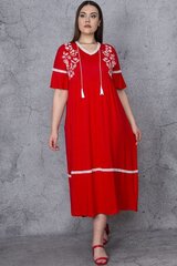 Яркое красное платье с орнаментом C709-RA-42 цена и информация | Платья | kaup24.ee