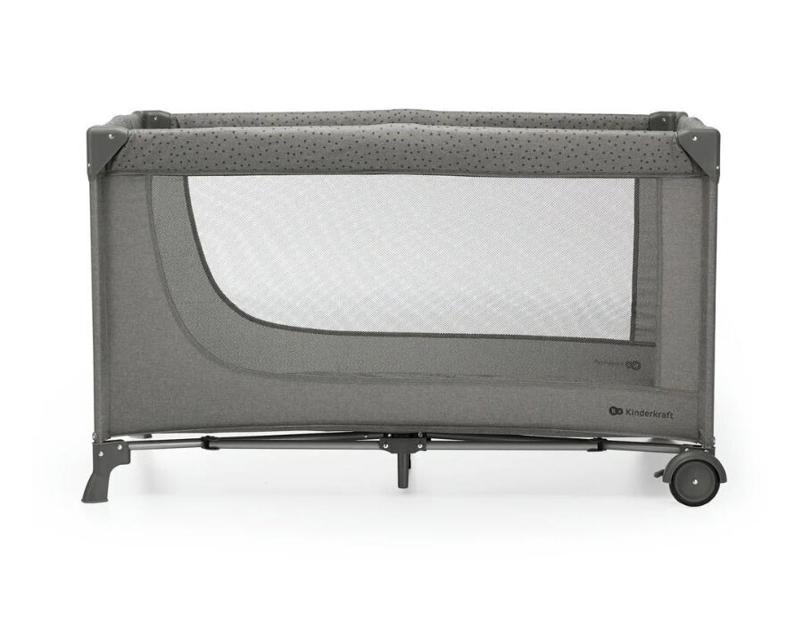 Mängumaneež-reisivoodi Kinderkraft Joy 2 Travel Cot, Dark Grey цена и информация | Reisivoodid, mänguaedikud | kaup24.ee