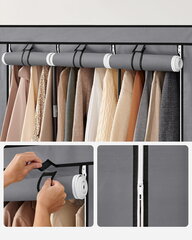 Текстильный шкаф Leobert RYG092G02, серый цена и информация | Шкафы | kaup24.ee
