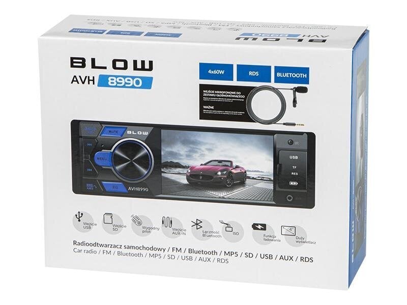 Blow AVH-8990 4" RDS MP5/USB/micro цена и информация | Raadiod, magnetoolad | kaup24.ee