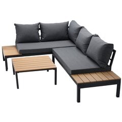 2-х частей садовый набор мебели Chomik, черный/коричневый цена и информация | Комплекты уличной мебели | kaup24.ee