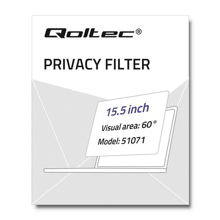 Qoltec Privacy Filter (51071) цена и информация | Sülearvuti tarvikud | kaup24.ee