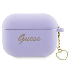 Guess GUAP2LSCHSU AirPods Pro 2 cover purple|purple Silicone Charm Heart Collection цена и информация | Наушники | kaup24.ee