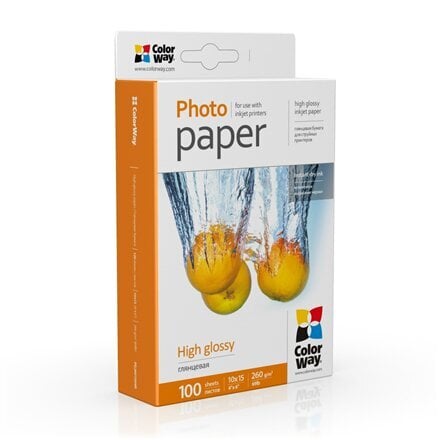 Fotopaber PG2601004R Glossy, White, 10 x 15 cm, 260 g/m² цена и информация | Vihikud, märkmikud ja paberikaubad | kaup24.ee