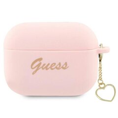 Guess GUAP2LSCHSP AirPods Pro 2 cover pink|pink Silicone Charm Heart Collection цена и информация | Guess Внешние аксессуары для компьютеров | kaup24.ee