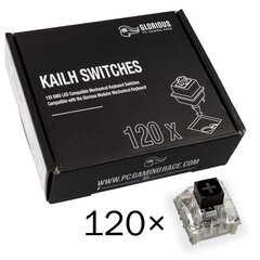Glorious PC Gaming Race Kailh Box Black switch’ile | Linear & Silent, 120 tk цена и информация | Клавиатуры | kaup24.ee
