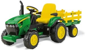 Одноместный детский электрический трактор Peg Perego Peg Perego John Deere Ground Force with trailer 12V/330W цена и информация | Электромобили для детей | kaup24.ee