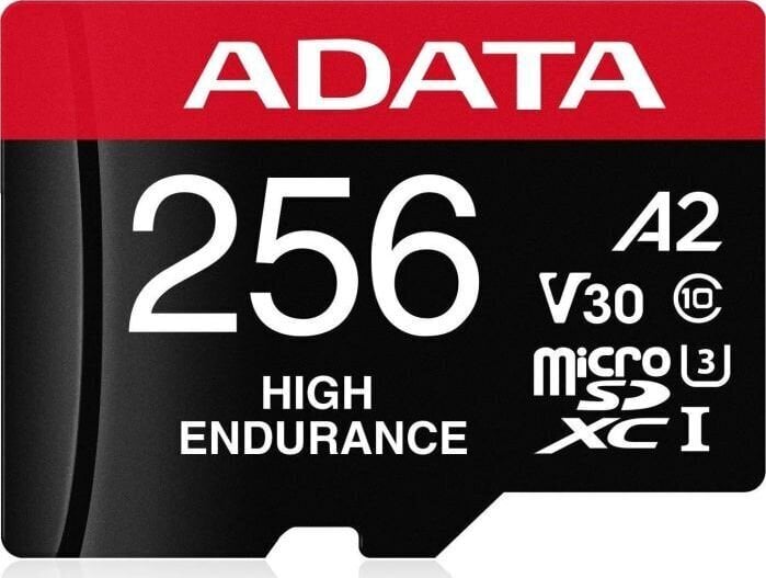 Adata High Endurance 256GB microSDXC UHS-I U3 цена и информация | Fotoaparaatide mälukaardid | kaup24.ee