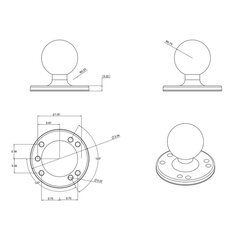 Ram Mount Mounting RAM-202U hind ja info | Mobiiltelefonide hoidjad | kaup24.ee