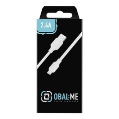 OBAL:ME Simple USB-A|Lightning Cable 1m White цена и информация | Кабели для телефонов | kaup24.ee