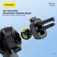 Foneng Car holder CP100 gravity to air vent black цена и информация | Держатели для телефонов | kaup24.ee