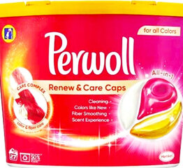 Perwoll Renew Care värvipesukapslid 27 tk цена и информация | Моющие средства | kaup24.ee