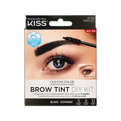 Kulmuvärv Kiss My Face Brow Tint Diy Kit 97289, Brown, 20 ml цена и информация | Kulmuvärvid, -pliiatsid | kaup24.ee