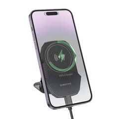 Borofone Car holder BH216 Adelante magnetic with induction charging to dashboard black цена и информация | Mobiiltelefonide hoidjad | kaup24.ee