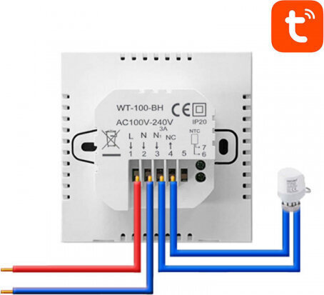 Nutikas programmeeritav termostaat veeküttesüsteemidele Avatto ZWT100 3A Zigbee Tuya hind ja info | Andurid, sensorid | kaup24.ee