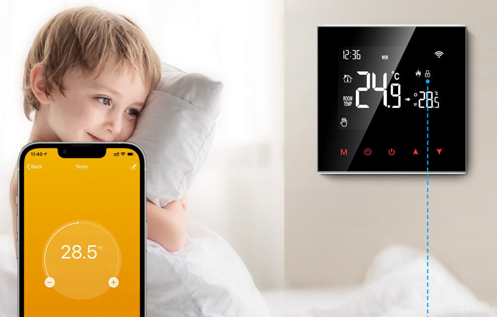 Avatto Smart Boiler Heating Thermostat WT100 3A WiFi Tuya hind ja info | Küttekehad | kaup24.ee