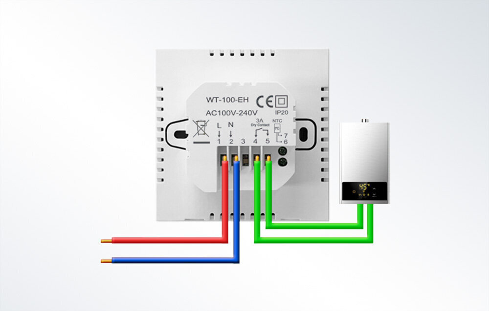 Avatto Smart Boiler Heating Thermostat WT100 3A WiFi Tuya цена и информация | Küttekehad | kaup24.ee