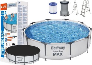 Бассейн Bestway 56488 Steel Pro Max круглый надземный 457x107см цена и информация | Бассейны | kaup24.ee