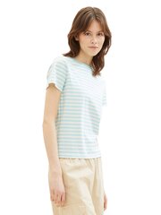 Tom Tailor naiste T-särk, mündiroheline-valge hind ja info | Naiste T-särgid, topid | kaup24.ee