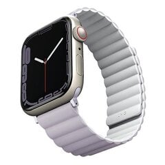 UNIQ pasek Revix Apple Watch Series 4|5|6|7|8|SE|SE2 38|40|41mm. Reversible Magnetic lilak-biały|lilac-white цена и информация | Аксессуары для смарт-часов и браслетов | kaup24.ee