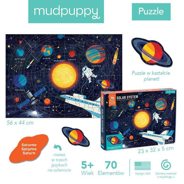 Pusle Mudpuppy päikesesüsteem, 70 tk hind ja info | Pusled | kaup24.ee