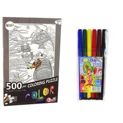 Värvimispusle Lean Toys Fish, 500 tk hind ja info | Pusled | kaup24.ee